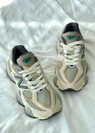 Premium кроссовки new balance 9060 low-top светло-коричневые1 фото