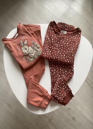 Пижама или комплект для сна/дому h&m 2-4 года