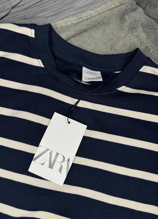 Світшот светр кофта zara в полоску смужку тельняшка3 фото