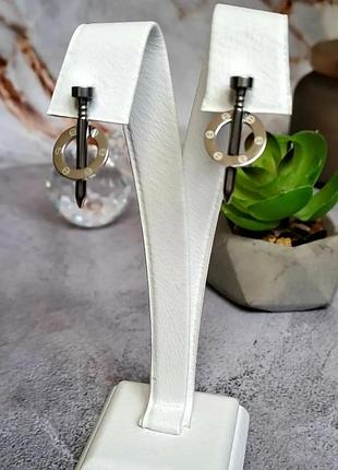 Сережки в стилі cartier