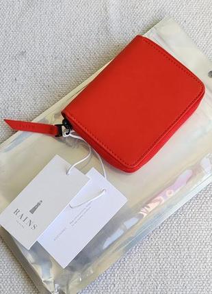 Жіночий маленький червоний гаманець waterproof small wallet 1627 red rains