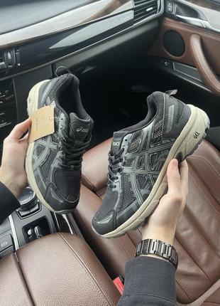 Мужские кроссовки asics gel venture 6 black khaki7 фото