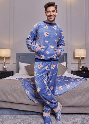 Махровая мужская пижама, фемелилук5 фото