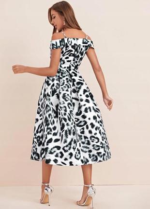 Платье леопард сатин в стиле 50х3 фото
