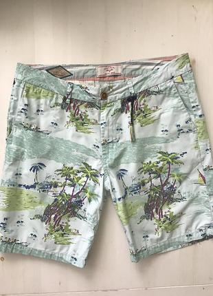 Zara коттоновые яркие шорты. размер 32 - m