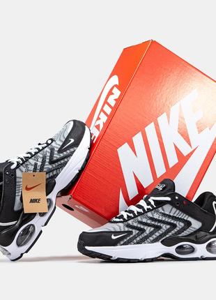 Мужские кроссовки gay nike air max tw white black / найк аир макс тв белые с черным