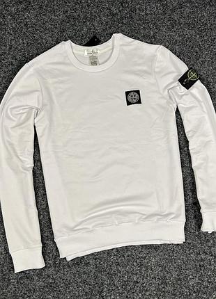 Мужской белый свитшот мужской свитшот толстовка кофта stone island