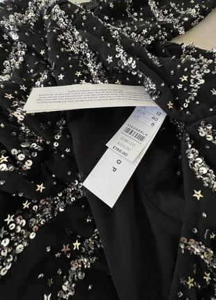 Чорна сукня в паєтки top shop, розмір l7 фото