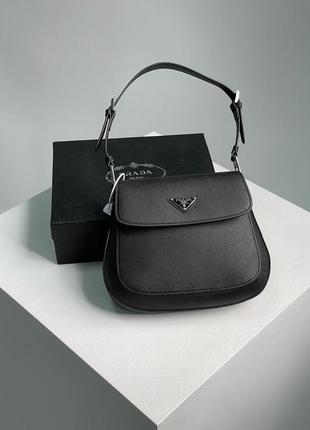 Женская сумка prada cleo brushed leather mini bag black2 фото