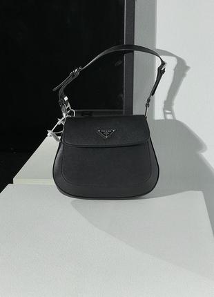 Женская сумка prada cleo brushed leather mini bag black5 фото