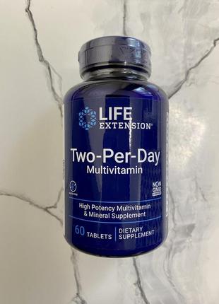 Life extension, таблетки для прийому двічі на день, 60 шт two per day