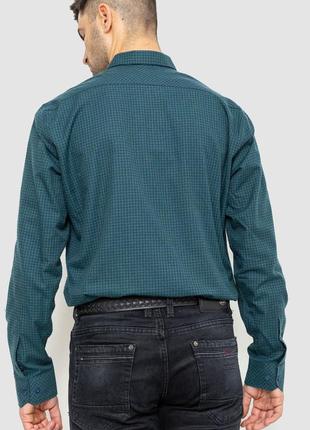 Рубашка мужская в клеку байковая, цвет зелено-синий, 214r99-33-0223 фото