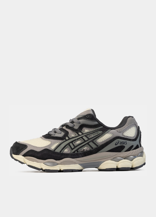 Asics gel-nyc oatmeal &amp; obsidian grey.