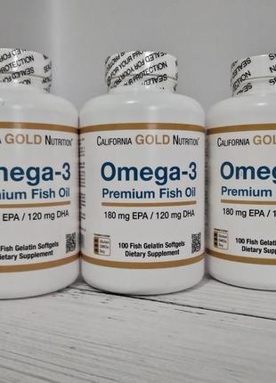 Omega-3 premium fish oil california gold nutrition