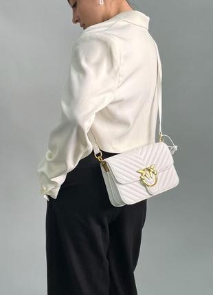 Женская сумка pinko classic love bag bell simply white4 фото