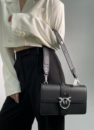 Женская сумка pinko classic love bag icon simply black/silver