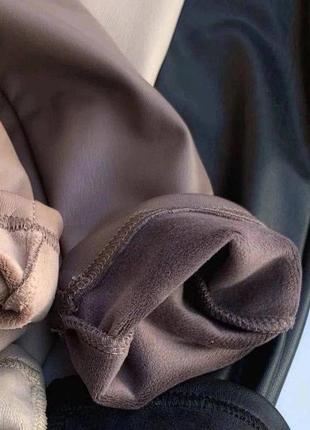 Лосіни екошкіра - на велюрі 6