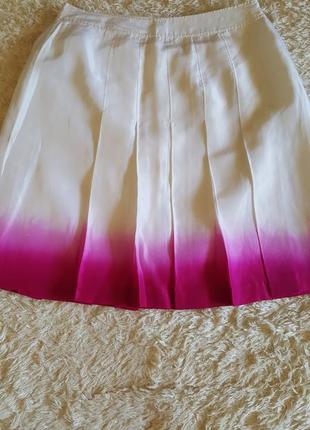 Брендовая юбка- натуральный шелк   "calvin klein" 38 разм
