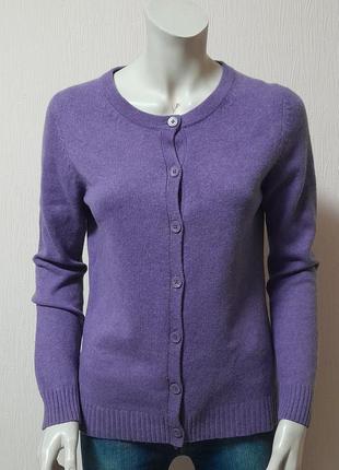 Красивый кардиган фиолетового цвета из 100% pure merino wool dibari2 фото