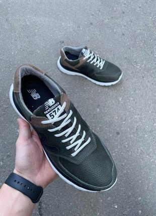 Мужские кожаные кроссовки new balance2 фото