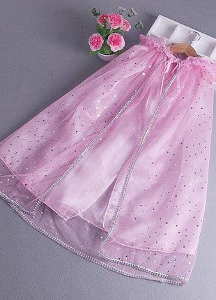 Накидка шлейф з капюшоном рожева 70 і 90 см