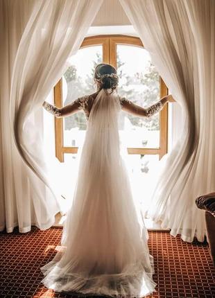 Волшебное свадебное белое платье4 фото