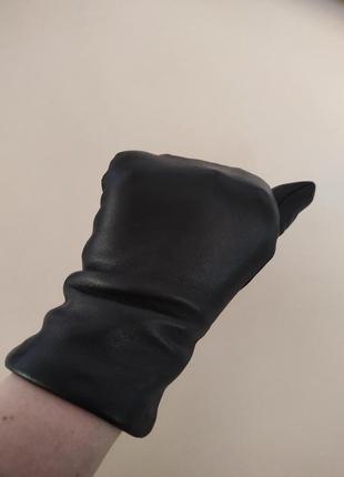 Нові шкіряні рукавички, підкладка кашемір3 фото