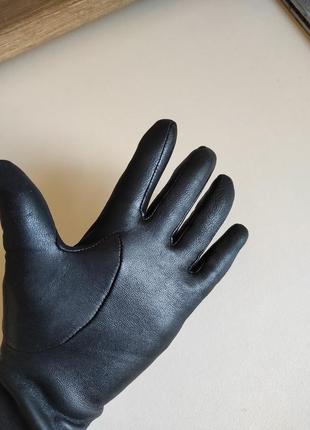 Нові шкіряні рукавички, підкладка кашемір5 фото