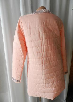 Пальто с камнями розовое дефект нужно стирка5 фото