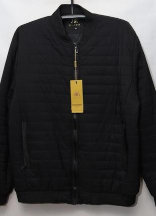 Курточка мужская dicni демисезонная без капюшона черная больших размеров ветровка батал1 фото