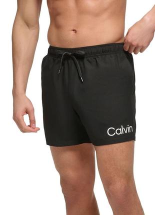 Оригінальні купальні шорти для плавання calvin klein men's logo 5" volley swim trunks