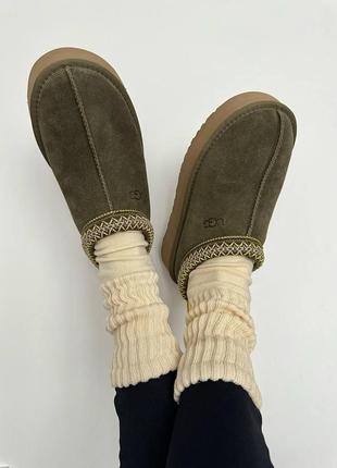 Женские угги ugg tazz platform burnt olive premium3 фото