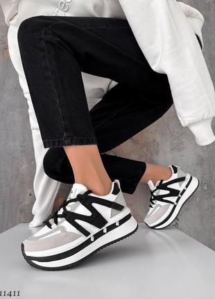 Кроссовки на каждый день стильные серые черные белые удобные весенние3 фото