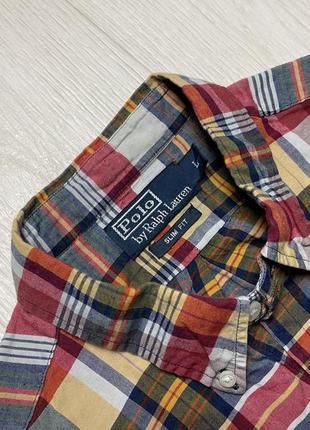 Мужская премиальная рубашка polo ralph lauren slim, размер l4 фото