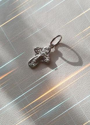 ✝ підвіска срібло хрест хрестик врятуй та збережи кулон