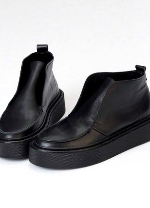 36-41 рр ботинки лоферы натуральная кожа/замша на платформе черный, бежевый, малиновый, пудра3 фото