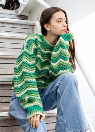 Кружевной ажурный свитер от mango оригинал3 фото