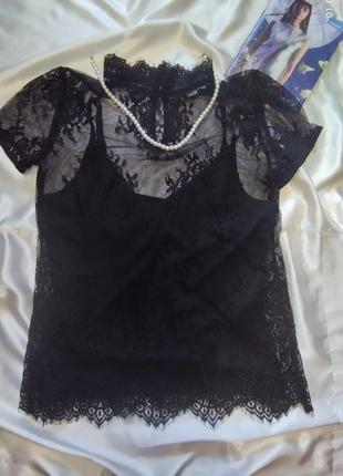 Женская черная блузка5 фото