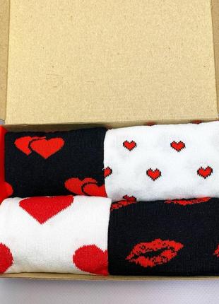 Подарочный бокс женских носков на 4 пар ❤️3 фото