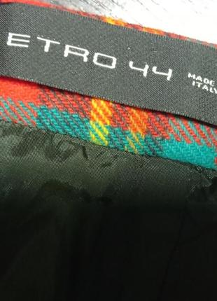 Винтажная яркая брендовая 100% шерстяная юбка eetro,италия4 фото
