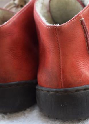 Кожаные зимние ботинки полуботинки rieker р. 42 на широкую 27 см3 фото