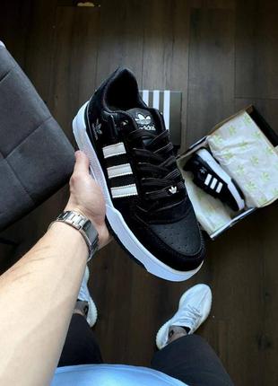 Кроссовки adidas forum black&amp;white3 фото