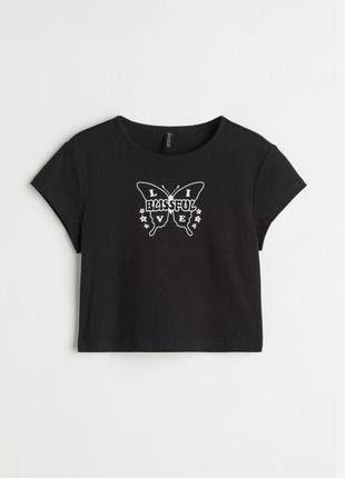 Черный топ h&m