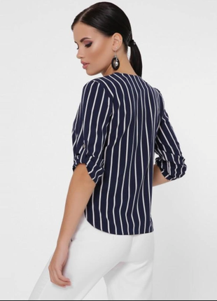 Блуза//mango-basics блуза без рукавів, смугаста синя з білим розмір s8 фото