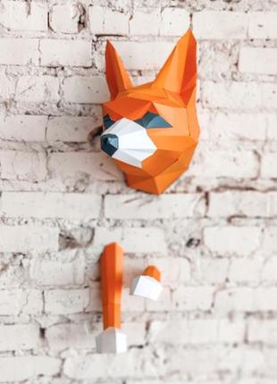 Paperkhan конструктор из картона 3d фигура лиса лисичка паперкрафт papercraft подарочный набор суверни игрушка