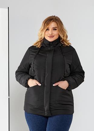 Женская куртка на весну и осень демисезонная в больших размерах1 фото