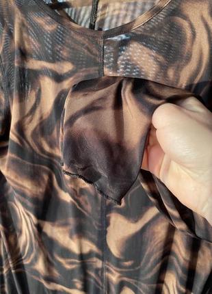 Подвійна сукня сітка в середині плаття-майка , в коричневих кольорах розмір л9 фото