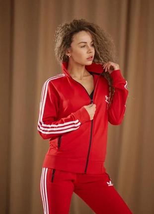 Женский спортивный костюм женский спортивный красный костюм adidas2 фото