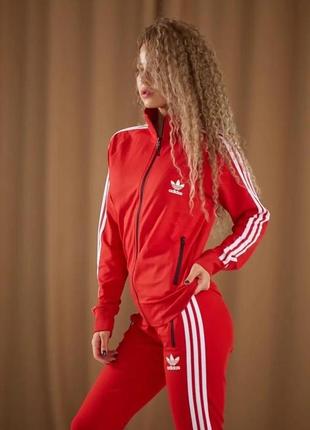 Женский спортивный костюм женский спортивный красный костюм adidas5 фото