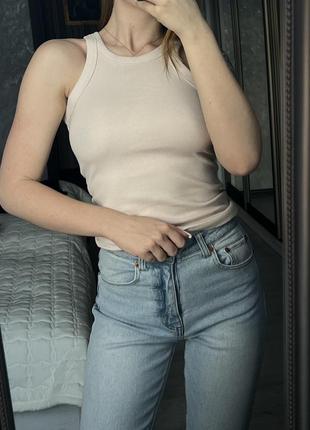 Базова майка в рубчик h&m